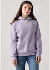 Hoodie LEVI'S KIDS, M&auml;dchen, Gr. 5 (110), lila (heirloom lila), Jersey, Obermaterial: 83% Baumwolle, 17% Polyester, angesetztes B&uuml;ndchen, Sweatshirts Hoodie, mit seitlichen Taschen for GIRLS