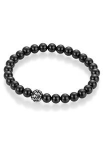 Armband Firetti "Schmuck Geschenk Armschmuck Armkette Edelstein Farbstein Achat", schwarz (schwarz, grau, schwarz, grau), Armb&auml;nder, Damen, 17cm, Materialmix, Armband, mit Achat und Kristallsteinen