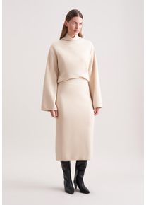 Midirock Seidensticker, Damen, Gr. M, ecru, 80% Wolle, 15% Polyamid, 5% Kaschmir, unifarben, normal, R&ouml;cke Midirock