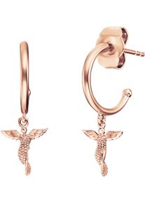 Paar Creolen Engelsrufer "Engel", rosa (ros&eacute;goldfarben), Ohrringe, Damen, 12,3mm, Silber 925 (Sterlingsilber), Paar Creolen, Made in Germany