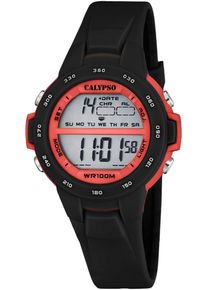 Chronograph Calypso Watches "Junior Collection", schwarz, Armbanduhren, Damen, Chronograph, Kinderuhr,Damenuhr,Quarzuhr,Armbanduhr,Digitaluhr, bis 10 bar wasserd.