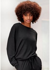 Strickpullover Lascana, Damen, Gr. 36/38, schwarz, Strick, Obermaterial: 68% Polyester, 30% Viskose, 2% Elasthan, unifarben, bequem, Rundhals, Pullover Strickpullover