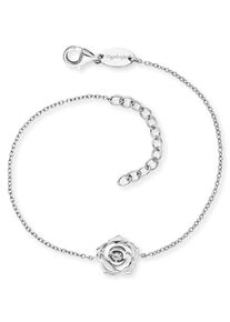 Armband Engelsrufer "Rose", silber (silberfarben, kristallwei&szlig;, kristallwei&szlig;), Armb&auml;nder, Damen, 20cm, Silber 925 (Sterlingsilber), Armband, mit Zirkonia (synth.)