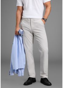 MAN'S WORLD Chinohose MAN'S WORLD, Herren, Gr. 30, N + U Gr, hellgrau, Web, Obermaterial: 98% Baumwolle, 2% Elasthan, regular fit lang, Hosen Chinohose, leichte Struktur im Gewebe