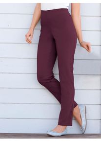 Dehnbund-Hose Stehmann, Damen, Gr. 46, Normalgr&ouml;&szlig;en, rot (weinrot), 72% Viskose, 25% Polyamid, 3% Elasthan, unifarben, lang, Hosen Dehnbund-Hose