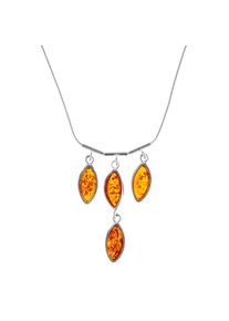 Collier OSTSEE-SCHMUCK "- Tadira - Silber 925/000 - Bernstein" Gr. 45, silber (silber 925, silberfarben, wei&szlig;), Halsketten, Damen, Silber 925 (Sterlingsilber), Collier