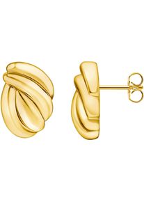 Paar Ohrstecker Thomas Sabo "Organische Formen Ohrstecker gedreht", gold (gelbgoldfarben), Ohrringe, Damen, Silber 925 (recycelt), Paar Ohrstecker