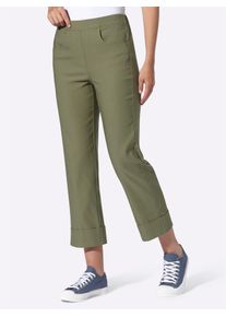 7/8-Hose Heine, Damen, Gr. 36, Normalgr&ouml;&szlig;en, khaki, 77% Viskose, 19% Polyamid, 4% Elasthan, unifarben, Hosen 7/8-Hose