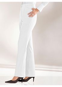 B&uuml;gelfaltenhose COME ON, Damen, Gr. 46, Normalgr&ouml;&szlig;en, wei&szlig;, 100% Polyester, unifarben, lang, Hosen B&uuml;gelfaltenhose