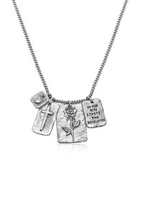 Silberkette HAZE & GLORY "Halskette Kissed by a rose 925 Silber" Gr. 55, silber, Halsketten, Herren, ohne Stein, Silber 925 (Sterlingsilber), Silberkette