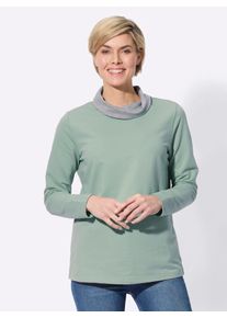 Rollkragenshirt Classic Basics "Rollkragen-Shirt", Damen, Gr. 42, gr&uuml;n (salbei), 50% Baumwolle, 50% Polyester, unifarben, Shirts Rollkragenshirt