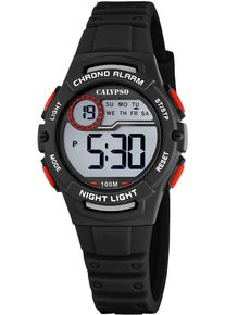 Chronograph Calypso Watches "Junior Collection", schwarz, Armbanduhren, Jungen, Chronograph, Kinderuhr, Quarzuhr, Armbanduhr, digital, Datum, Stoppfunktion