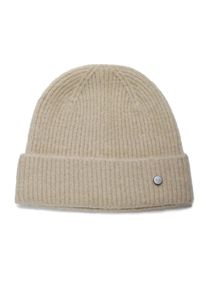 Strickm&uuml;tze Pearlwood "MATS", Herren, cappuccino, Feinripp, Materialmix, unifarben, M&uuml;tzen Strickm&uuml;tze, Feinripp, Wollanteil, breiter Umschlag, w&auml;rmend