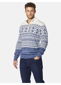 Troyer Babista "Pullover VARZIRO", Herren, Gr. L, blau (royal blau gemustert), Obermaterial: 55% Polyacryl PAN. 45% Baumwolle CO., Pullover Troyer