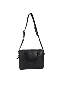 Dokumententasche Mustang "Valencia", Herren, Gr. B/H/T: 35cm x 25cm x 8cm, schwarz, Leder, Taschen Dokumententasche, Men Businesstasche, Reisetasche mit auff&auml;lliger Logopr&auml;gung