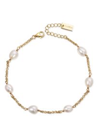 Armband AILORIA "Armband gold/wei&szlig;e Perle SHIZUKA", wei&szlig;, Armb&auml;nder, Damen, Armband