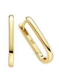 Paar Creolen "Schmuck Geschenk Silbercreole gelbgoldfarben vergoldet", gelbgoldfarben, ANISTON JEWELRY & WATCHES, Ohrringe, Damen, Silber 925 (Sterlingsilber), Paar Creolen