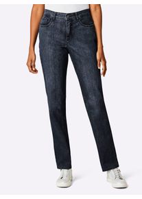 5-Pocket-Jeans Ascari, Damen, Gr. 46, Normalgr&ouml;&szlig;en, blau (blau, schwarz), 50% Baumwolle, 40% Lyocell, 7% Elastomultiester, 3% Elasthan, unifarben, lang, Jeans 5-Pocket-Jeans