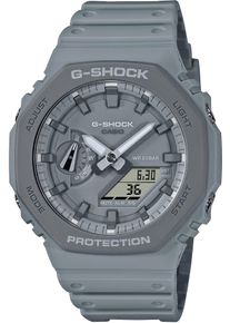 Chronograph Casio G-SHOCK, grau (grau, dunkelgrau), Armbanduhren, Herren, Chronograph, Quarzuhr, Armbanduhr,Herrenuhr,digital, bis 20bar wasserd.Resinarmband