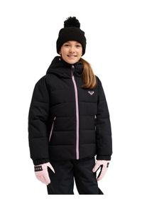 Snowboardjacke Roxy "Snowyhill Puffy", M&auml;dchen, Gr. 10(140-148cm), schwarz, Obermaterial: 100% Microfaser;, Jacken Snowboardjacke