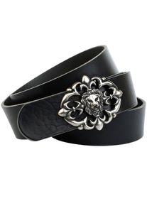 Lederg&uuml;rtel Anthoni Crown, Herren, Gr. 11,5, schwarz, Leder, G&uuml;rtel Lederg&uuml;rtel, mit auff&auml;lliger Fashion-Schlie&szlig;e