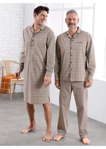 King&acute;S Club Schlafanzug KINGS CLUB, Herren, Gr. 44/46, bunt (beige, marine, kariert), 100% Baumwolle, Homewear-Sets Schlafanzug