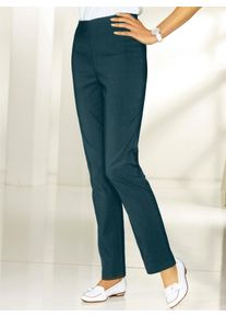 Stretch-Hose Classic Basics, Damen, Gr. 46, Normalgr&ouml;&szlig;en, blau (petrol), 64% Polyester, 34% Viskose, 2% Elasthan, unifarben, lang, Hosen Stretch-Hose