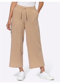 Culotte Casual Looks, Damen, Gr. 46, Normalgr&ouml;&szlig;en, braun (camel), 100% Baumwolle, unifarben, 7/8-L&auml;nge, Hosen Culotte