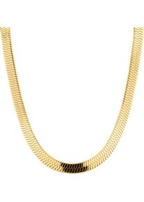 Edelstahlkette Liebeskind Berlin "LJ-0884-N-45, LJ-0885-N-45", gold (gelbgoldfarben), Halsketten, Damen, Edelstahl, L: 45 B: 6mm, Edelstahlkette, B:6mm