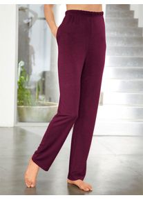 Schlupfhose feel good, Damen, Gr. 44/46, Normalgr&ouml;&szlig;en, rot (bordeaux), 70% Polyester, 30% Viskose, unifarben, Hosen Schlupfhose