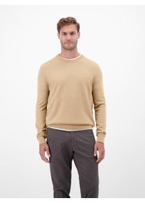 Strickpullover Lerros, Herren, Gr. XL, original olive, Strick, Obermaterial: 88% Schurwolle, 12% Kaschmir, unifarben, regular fit normal, Rundhals, Rippb&uuml;ndchen, Pullover Strickpullover, mit Logo Stickerei