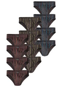 Slip Le Jogger, Herren, Gr. 4, 12 Stk., bunt (schwarz, gelb, gestreift, schwarz, rot, gestreift, schwarz, blau, gestreift), Jersey, Obermaterial: 95% Baumwolle, 5% Elasthan, gestreift, k&ouml;rpernah, Unterhosen Slip, sportive Slips im Sparpack, Topseller