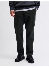 Jack & Jones Chinohose JACK & JONES "JPSTKANE HANK CHINO BF", Herren, Gr. 30, L&auml;nge 34, schwarz, Web, Obermaterial: 73% Baumwolle, 24% Polyester, 3% Elasthan, unifarben, relaxed fit kn&ouml;chellang, Hosen Chinohose