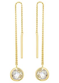 Paar Ohrh&auml;nger Amor "2013814", gold (goldfarben,wei&szlig;, kristallwei&szlig;), Ohrringe, Damen, Gelbgold 375, Paar Ohrh&auml;nger, mit Zirkonia (synth.)