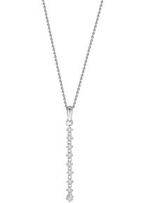 Kette mit Anh&auml;nger Firetti "Schmuck Geschenk Silber 925 Halsschmuck Halskette Ankerkette", silber (silberfarben, kristallwei&szlig;), Halsketten, Damen, Silber 925 (Sterlingsilber), L: 45 B: 1mm, Kette mit Anh&auml;nger, mit Zirkonia (synth.), B:1mm