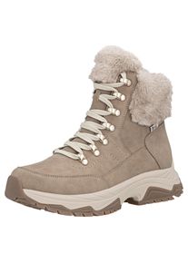 Winterboots RIEKER SPORT, Damen, Gr. 36, camelfarben, beige, Glattleder, Schuhe Winterboots, Winterstiefelette, Outdoorboots mit wasserabweisender TEX-Membran