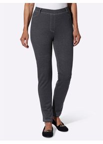 Stretch-Hose Classic Basics, Damen, Gr. 40, Normalgr&ouml;&szlig;en, schwarz (schwarz, meliert), 49% Baumwolle, 46% Polyester, 5% Elasthan, unifarben, lang, Hosen Stretch-Hose