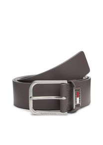 Lederg&uuml;rtel Tommy Jeans "TJM SCANTON", Herren, Gr. 11,5, schwarz walnut, Rindsleder, G&uuml;rtel Lederg&uuml;rtel, quadratische Schnalle, Breite 4cm