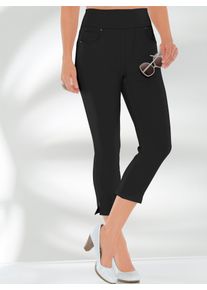 Stretch-Hose Casual Looks, Damen, Gr. 46, Normalgr&ouml;&szlig;en, schwarz, 72% Viskose, 25% Polyamid, 3% Elasthan, unifarben, 7/8-L&auml;nge, Hosen Stretch-Hose