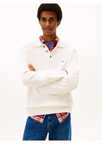 Polokragenpullover Tommy Jeans "TJM ESSENTIAL POLO", Herren, Gr. L, ancient wei&szlig;, Strick, Obermaterial: 100% Baumwolle, slim fit normal, Rippb&uuml;ndchen, Pullover Polokragenpullover, slim fit, Feinstrick