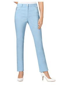 Stretch-Hose Stehmann, Damen, Gr. 46, Normalgr&ouml;&szlig;en, blau (bleu), 72% Viskose, 25% Polyamid, 3% Elasthan, unifarben, lang, Hosen Stretch-Hose