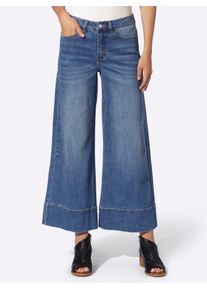 Bequeme Jeans Heine, Damen, Gr. 46, Normalgr&ouml;&szlig;en, blau, bleached, 95% Baumwolle, 3% Polyester, 2% Elasthan, unifarben, 7/8-L&auml;nge, Jeans Bequeme Jeans