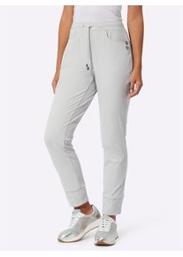 CR&Eacute;ATION L Jogger Pants CREATION L, Damen, Gr. 46, Normalgr&ouml;&szlig;en, grau (hellgrau), 75% Polyamid, 25% Elasthan, unifarben, lang, Hosen Jogger Pants