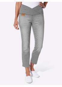 7/8-Jeans Casual Looks, Damen, Gr. 50, Normalgr&ouml;&szlig;en, light grau, denim, 81% Baumwolle, 17% Polyester, 2% Elasthan, unifarben, 7/8-L&auml;nge, Jeans 7/8-Jeans