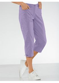 Caprihose Casual Looks, Damen, Gr. 46, Normalgr&ouml;&szlig;en, lila (flieder), 98% Baumwolle, 2% Elasthan, unifarben, 3/4-L&auml;nge, Hosen Caprihose