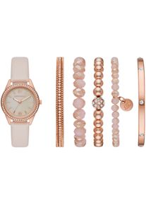 Quarzuhr Skechers, rosa, Armbanduhren, Damen, Quarzuhr, Armbanduhr, Damenuhr, analog, Glassteine, Geschenkidee