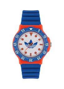 Quarzuhr adidas originals "DISCOVERER TWO", blau, Armbanduhren, Damen, Quarzuhr, Armbanduhr, Herrenuhr, Damenuhr, Silikonarmband, Leuchtzeiger