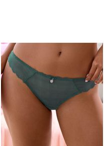 String Vivance, Damen, Gr. 44/46, gr&uuml;n (khaki), Spitze, Obermaterial: 90% Polyamid, 10% Elasthan, Unterhosen String, aus Netzspitze in transparenter Optik, Topseller