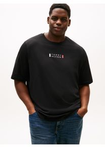 Tommy Hilfiger Big & Tall T-Shirt "BT-BRAND LOVE SMALL CENTER", Herren, Gr. 3XL, schwarz, Single Jersey, Obermaterial: 100% Baumwolle, TOMMY HILFIGER BIG & TALL, normal, Shirts T-Shirt, Gro&szlig;e Gr&ouml;&szlig;en, Rundhals, kleiner Logoprint