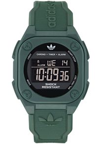 Chronograph adidas originals "CITY TECH FOUR", gr&uuml;n (dunkelgr&uuml;n), Armbanduhren, Damen, Chronograph, Quarzuhr, Armbanduhr, Herrenuhr, Damenuhr,Datum, Stoppfunktion,digital